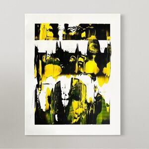 Original Abstract Painting / "Glob" / 11X14 inches on Yupo Paper